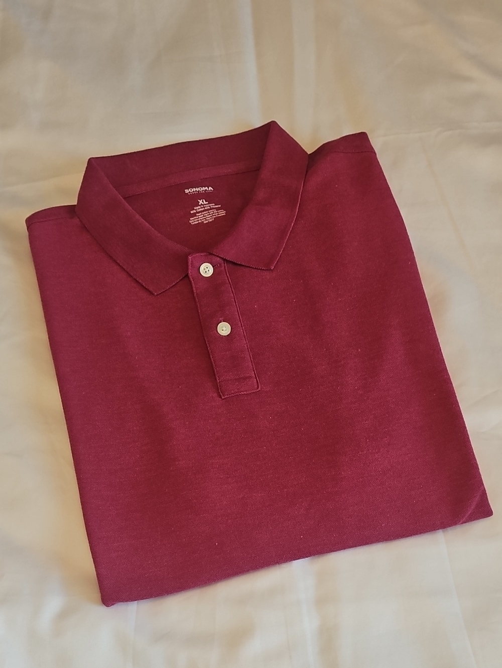 Sonoma Burgundy Men's Polo Shirt